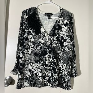 Cable and Guage black and white sweater.